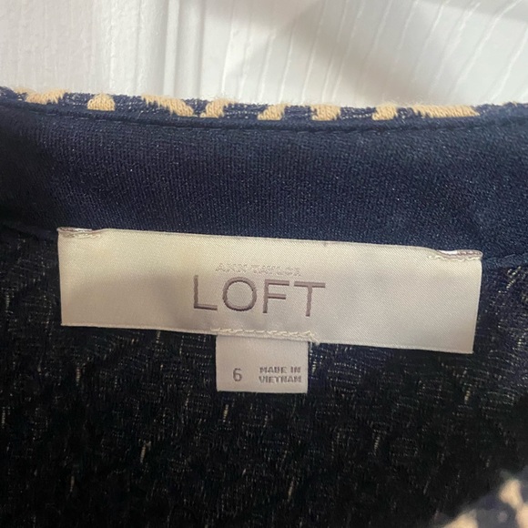 Loft Navy ruffle hem dress - Picture 3 of 3